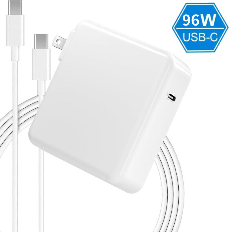 96W USB-C Mac Book Pro Charger Type C AC Adapter Power Supply +CABLE White/Black
