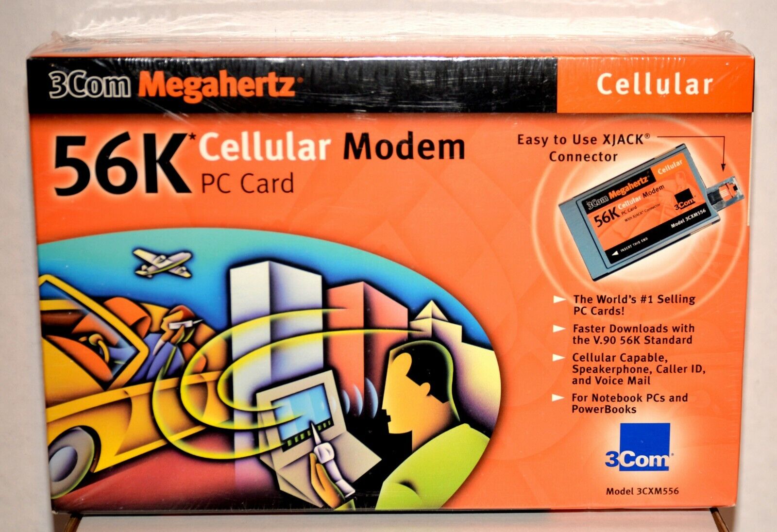 3COM Megahertz 56k Cellular Modem PC Card – Model #3CXM556 – New/Sealed