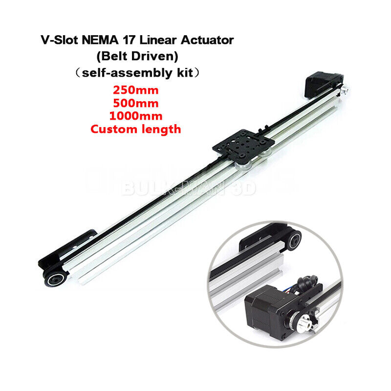 V-Slot NEMA 17 Linear Actuator Bundle Diy Belt Driven Kit with Nema17 Motors