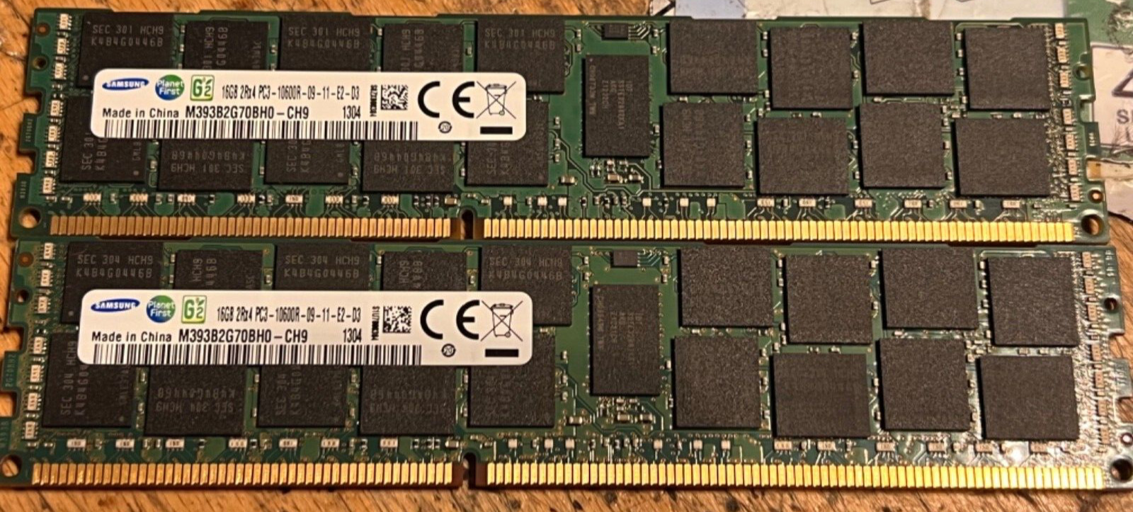 32GB (16x2) M393B2G70BH0-CH9 PC3L-10600R DDR3 SDRAM ECC REGISTERED SERVER MEMORY
