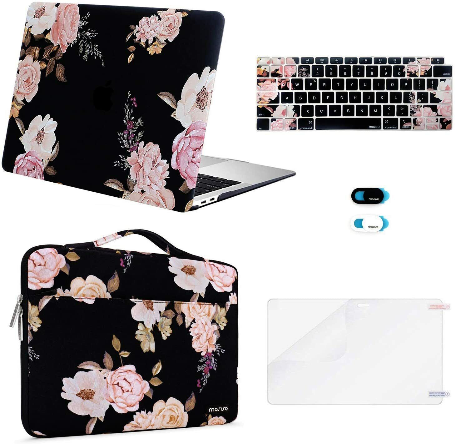 Mosis Plastic Hard Shell Case Pattern Sleeve Bag for Macbook Air 13 A1932 A2179