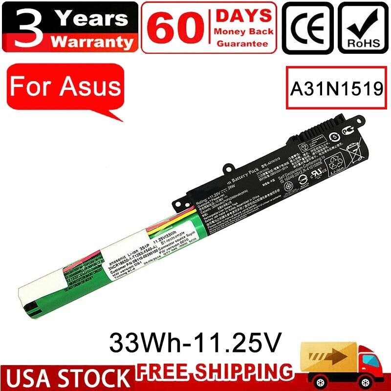 A31N1519 Rechargeable Battery for ASUS X540S X540L X540SA A540 F540 R540LA FAST