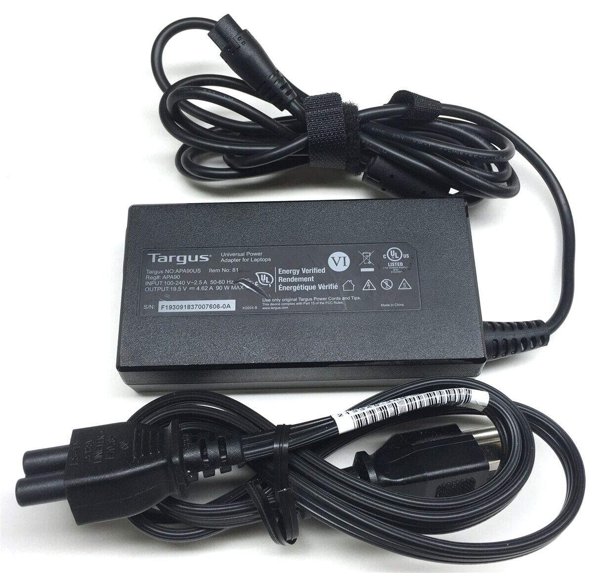 Targus Universal 90W Laptop Charger AC Power Adapter NEW Version APA90US NO TIPS