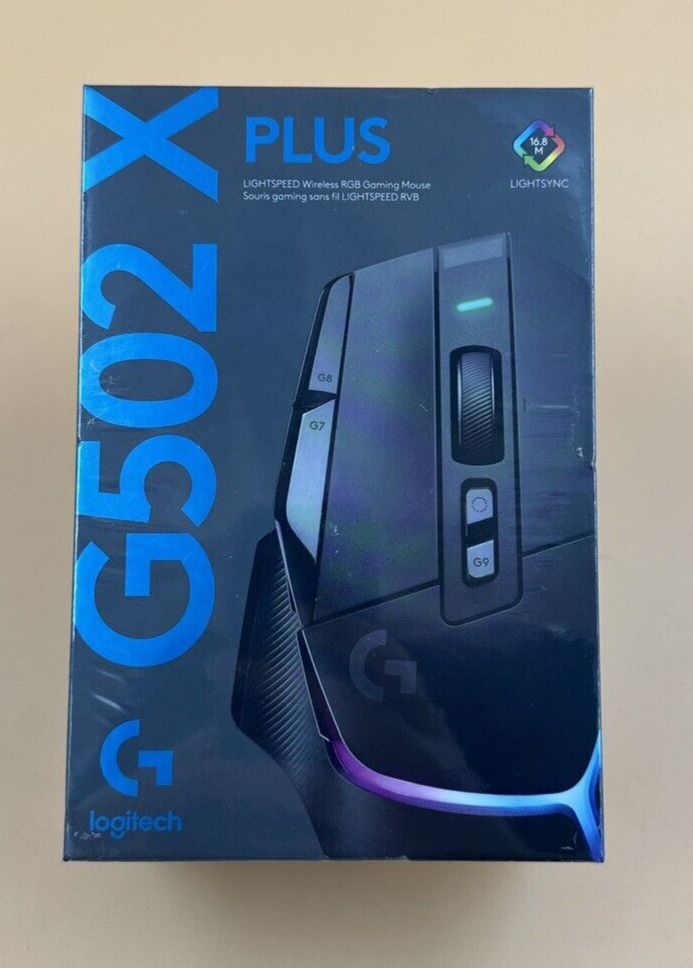 Logitech G502 X Plus Wireless Gaming Mouse - Black | FACTORY SEALED | BRAND NEW