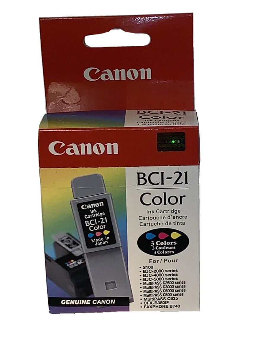 NEW Canon BCI-21 Color Tri Color Ink Cartridge Sealed GENUINE Canon