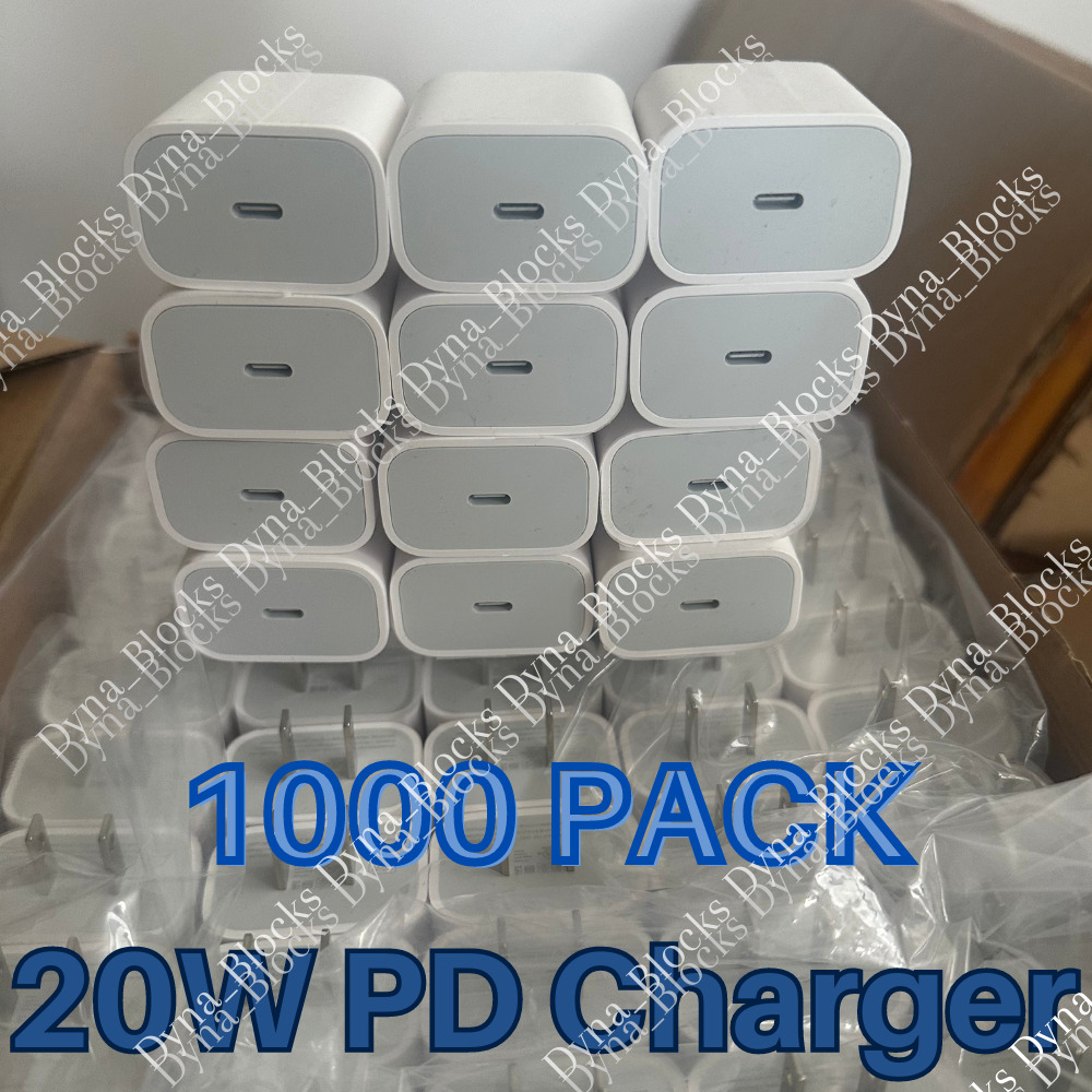 1000 Pack Lot For iPhone iPad 20W USB C Type C Power Adapter Fast Charger Block