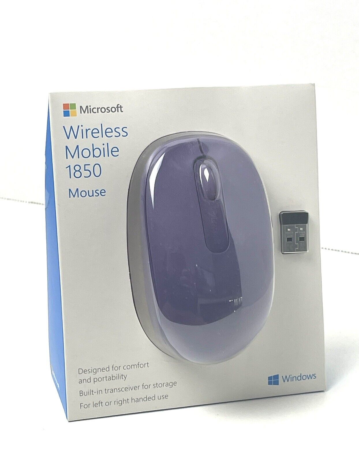 Microsoft Wireless Mobile Mouse 1850 Purple Wireless Connectivity USB Dongle NEW