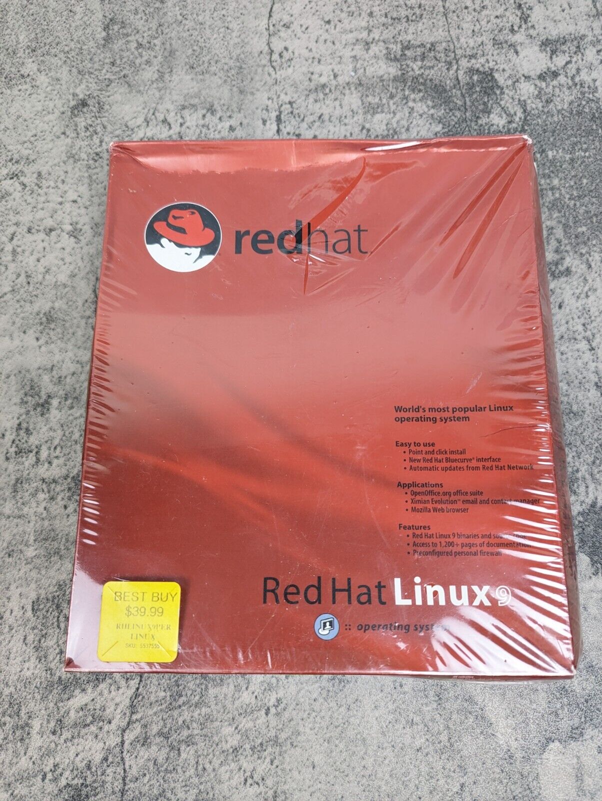 NEW Red Hat Linux 9 Operating System Software 2003 SEALED