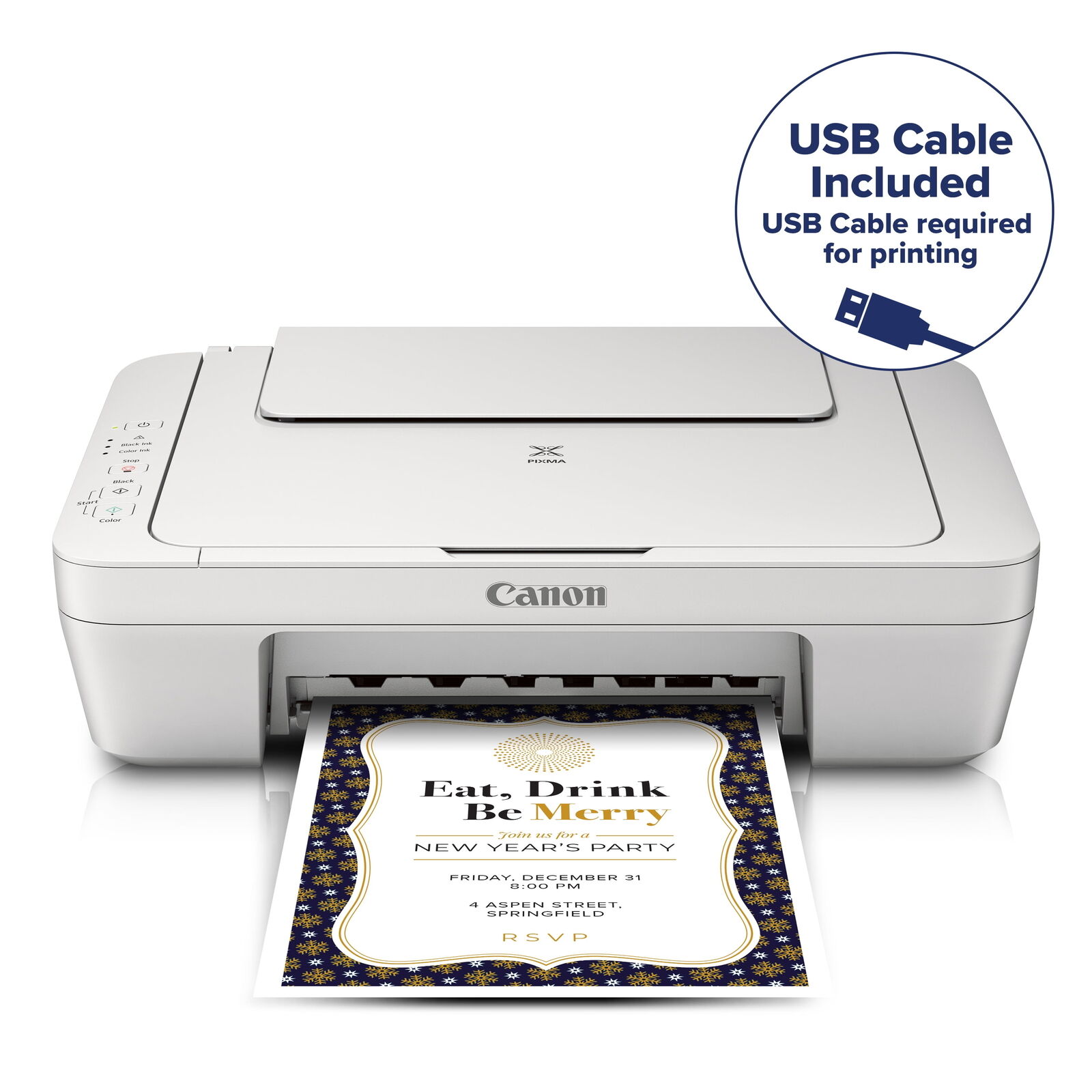 Canon PIXMA MG2522 Wired All-in-One Color Inkjet Printer [USB Cable Included]