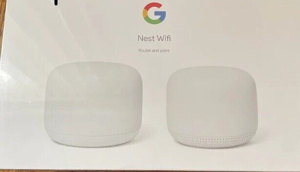 Google Nest Mesh Wifi Router and Point - Snow White GA00822-US SEALED New