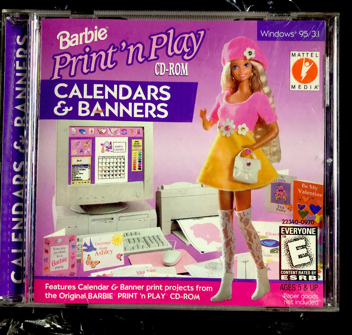Barbie Print \'n\' Play CD-Rom Calendars & Banners (Vintage)