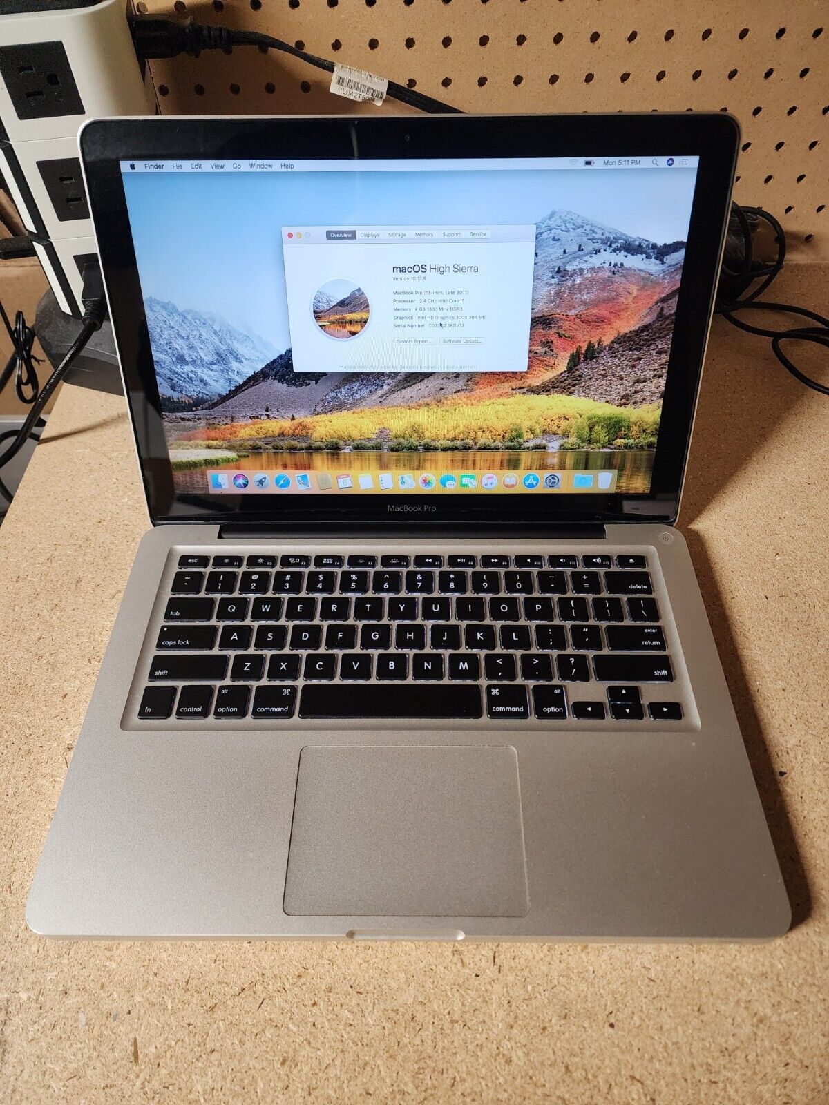Apple MacBook Pro A1278 2011 Intel i5 2.4GHz 4GB RAM 500GB HDD High Sierra