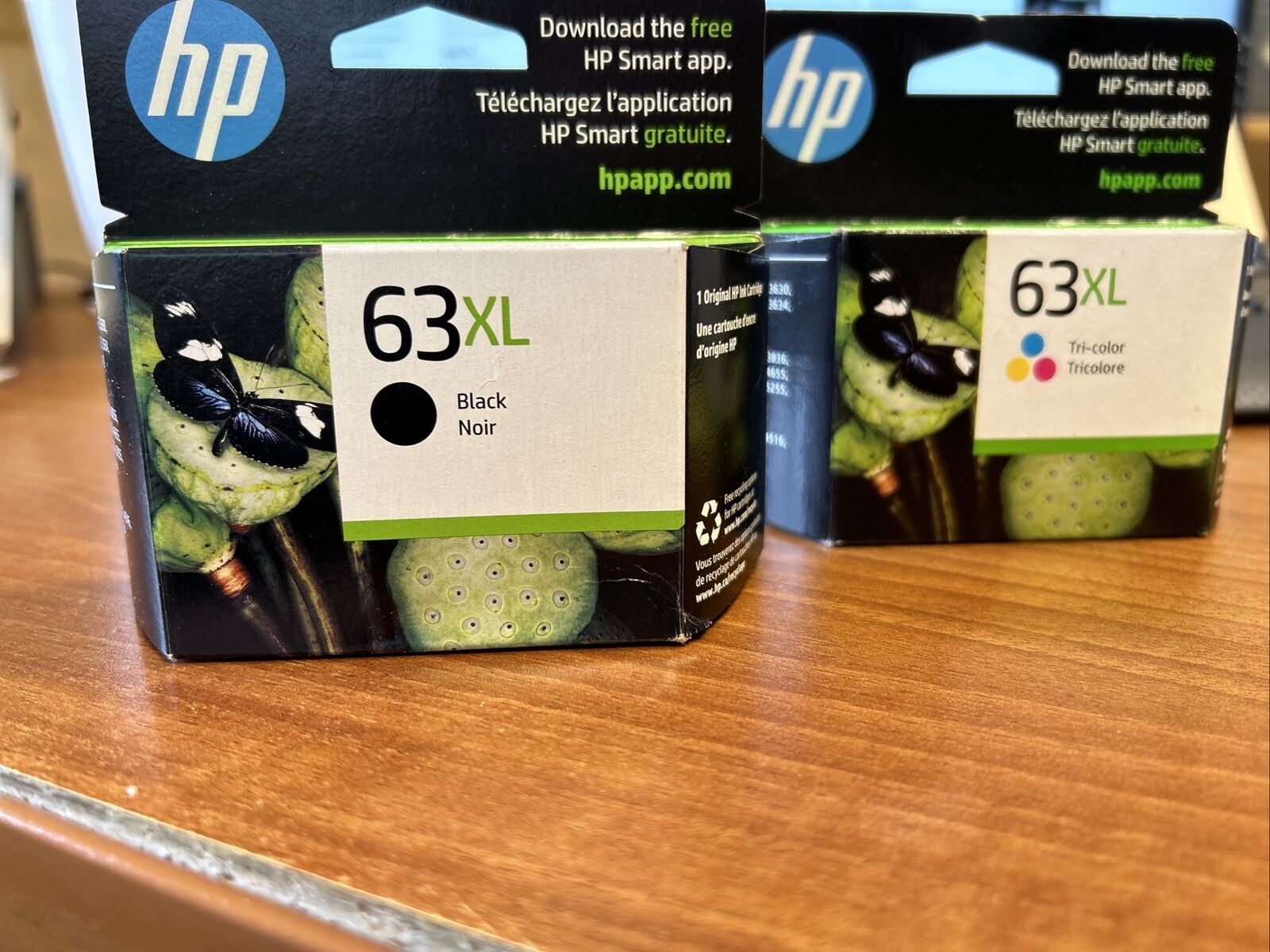 New HP 63XL Black & 63XL Color Ink Cartridge Exp 03/2024  set of two