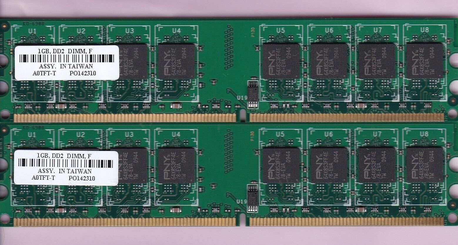 2GB 2x1GB PC2-5300 PNY A0TFT-T DDR2-667 240-Pin Desktop Ram Memory Kit DIMM