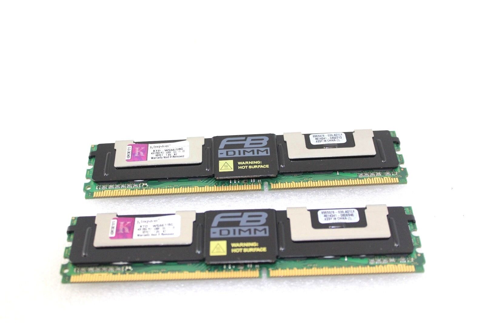 Lot of 25 Kingston 8GB (2x 4GB) DDR2 667MHz 240P PC2-5300F Dell Server Memory