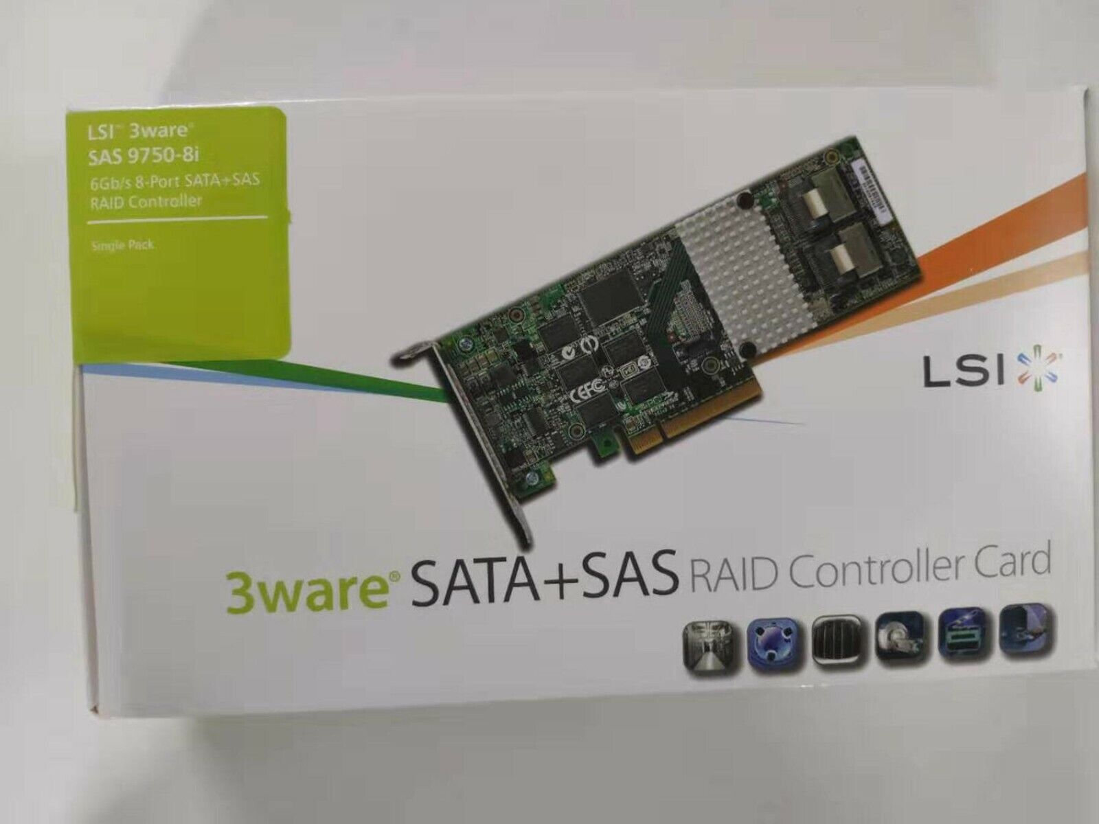 LSI Logic Controller Card 3ware SAS 9750-8i 8Port 6Gb/s PCI-Express New