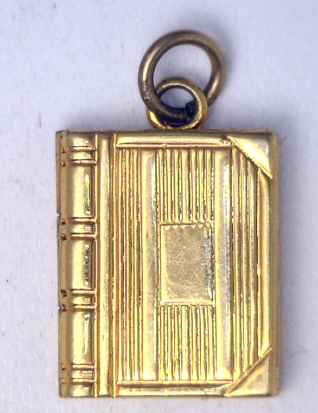Antique Vintage 10k Yellow Gold Book Locket Pendant Charm Fob #Z204