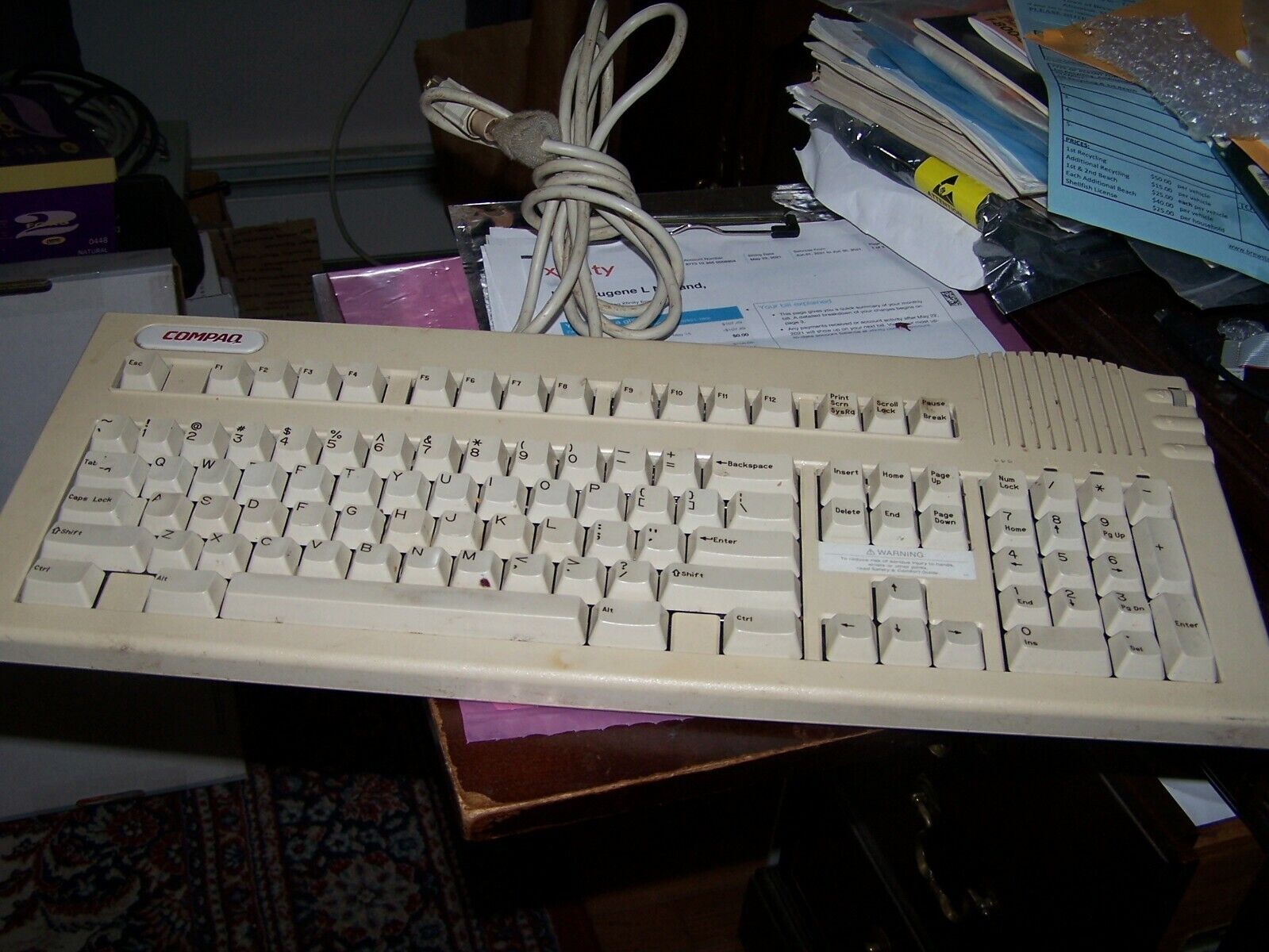Vintage Rare Compaq Vocalist Keyboard 148080-101 - Estate Sale SOLD AS IS