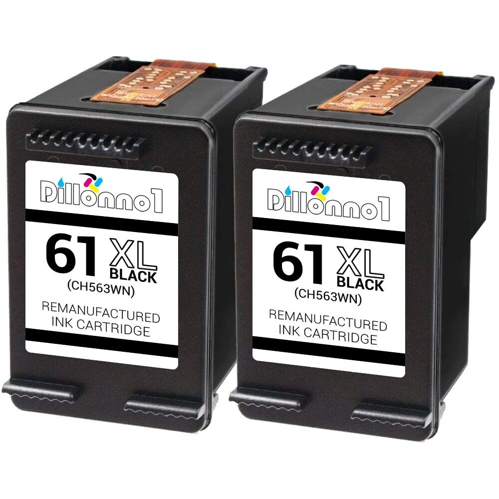 2PK Replacement For HP61XL 2-Black Ink Cartridge 4500 4502 4503 4504 4505 5530 