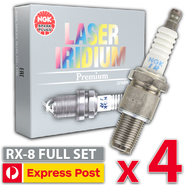 4 x NGK Laser Iridium Spark Plugs for Mazda RX-8 13B 2 x RE7C-L & 2 x RE9B-T