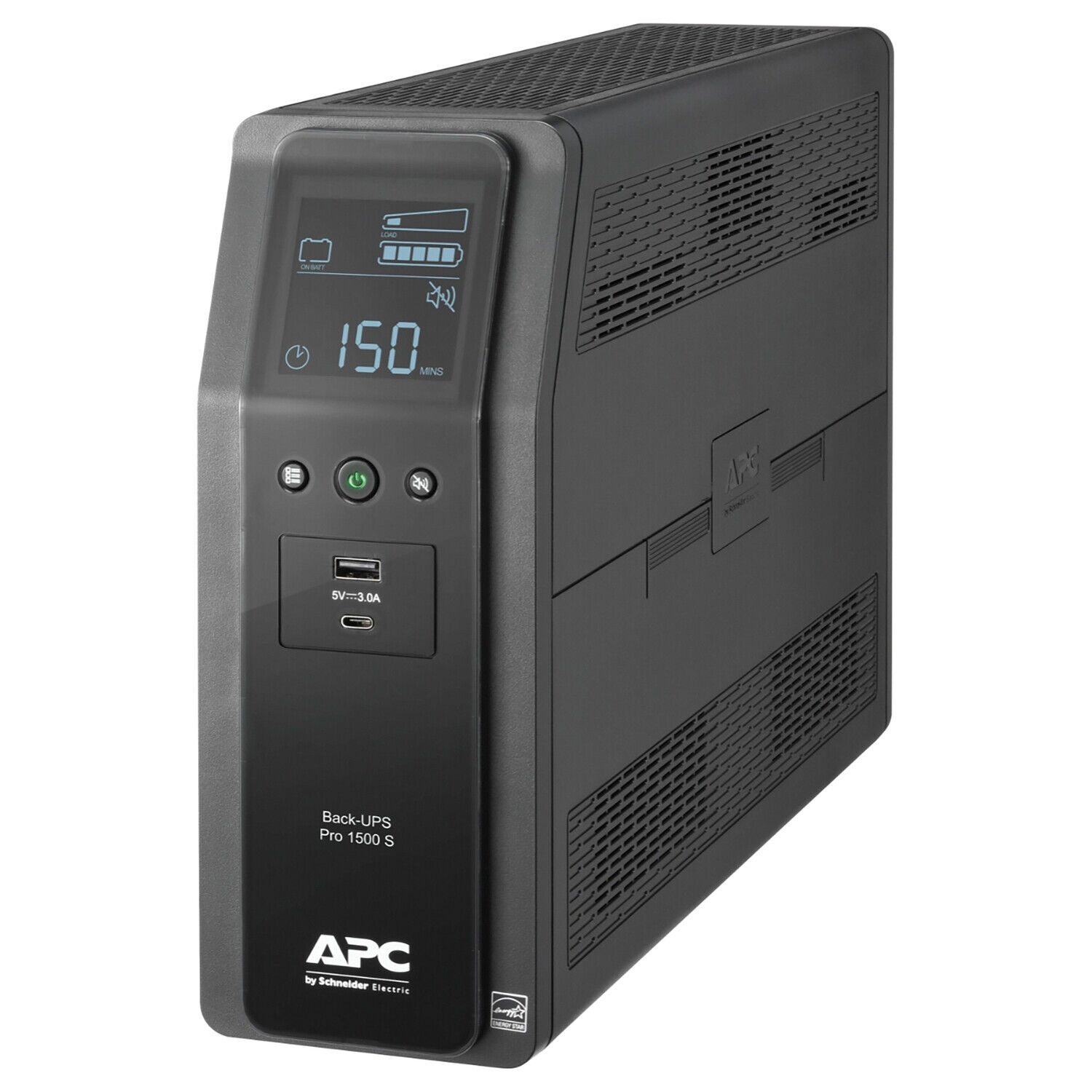 APC BR1500MS2 Back-UPS Pro 10-Outlet/2-USB 1,500-Volt-Ampere Battery Back-Up ...