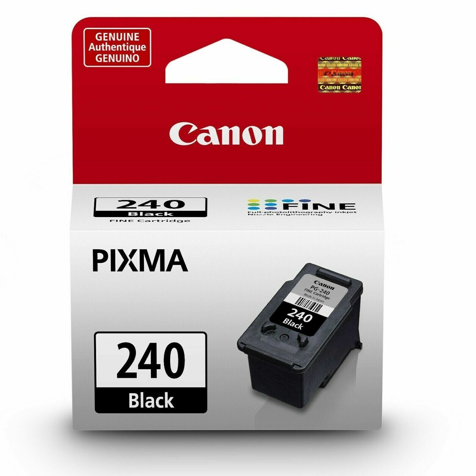 Canon PG-240 Black Ink Cartridge 5207B001 PG240 Genuine Original - NEW/SEALED