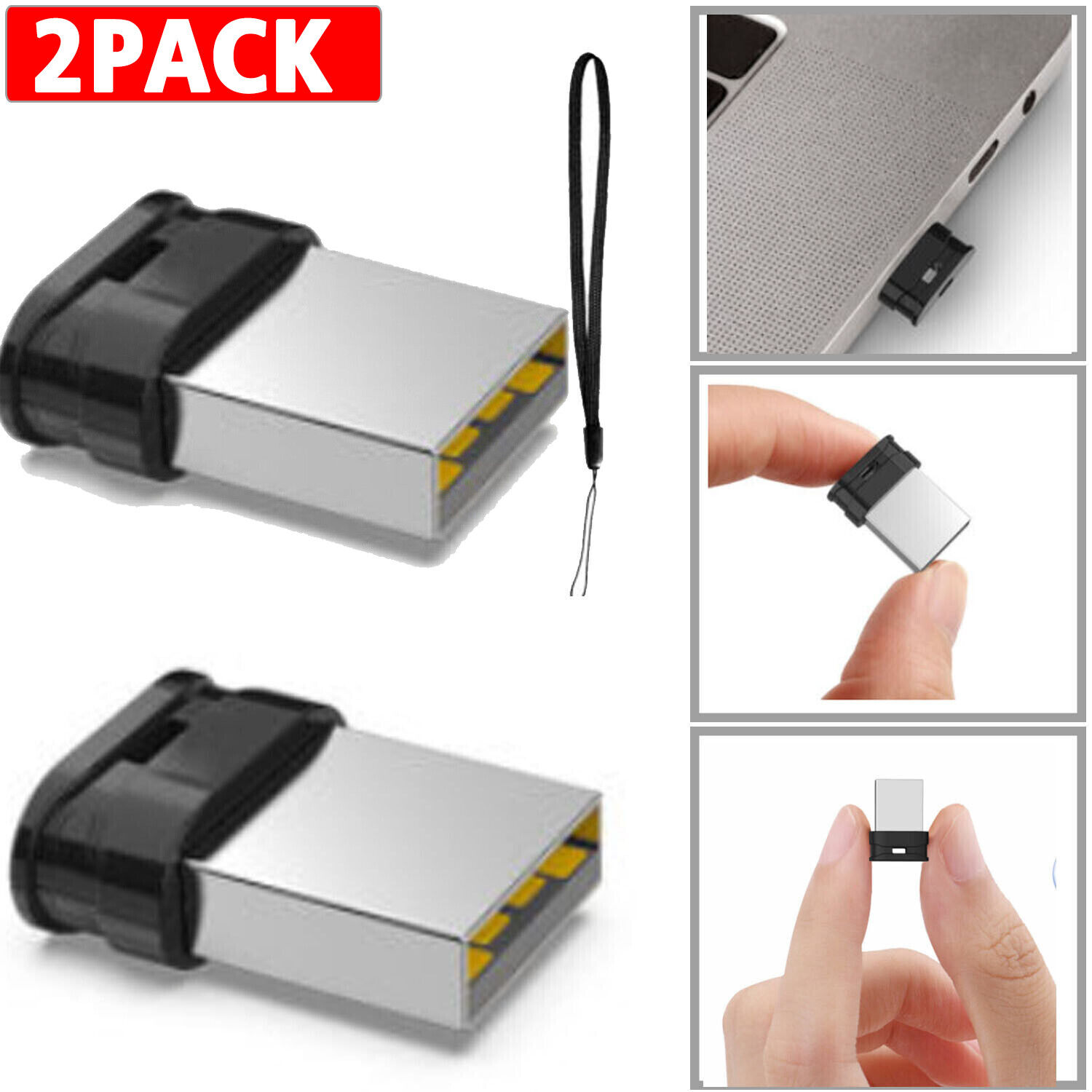 2PAck Small Mini USB 2.0 32GB 64GB USB Flash Pen Drive U Disk Memory Disks Drive