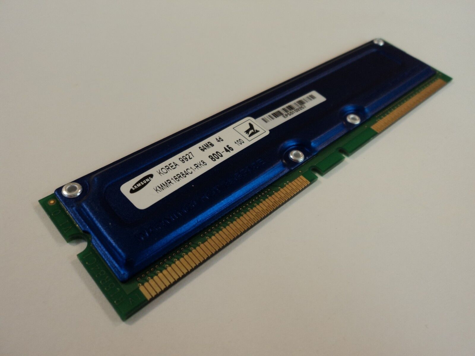 Samsung RAM Memory Module 64MB PC800-45 RDRAM RIMM KMMR18R84AC1-RK8