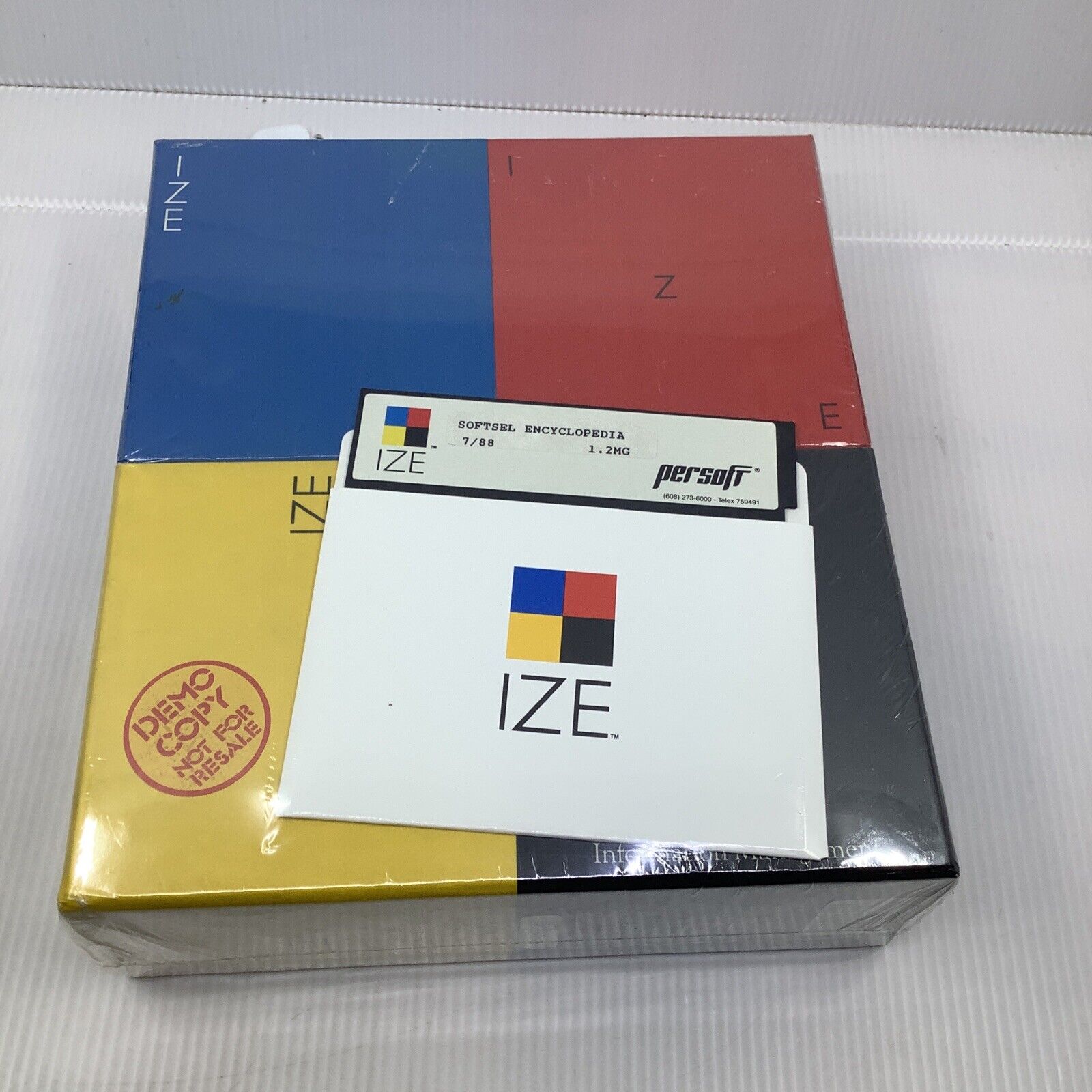 Rare Vintage Computer Software Demo Copy NOS Persoft IZE Open Your IZE 1988