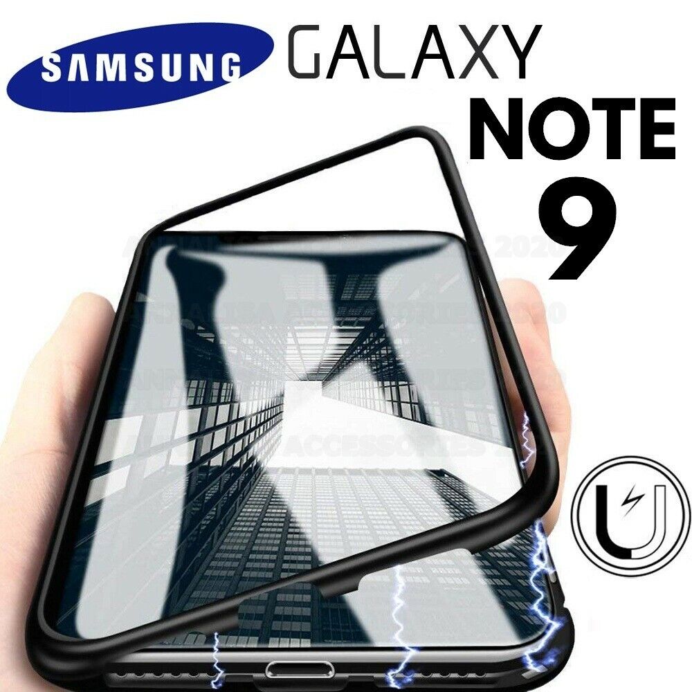 Cover Magnetic For Samsung Galaxy Note 9 Case Protection Tempered Glass