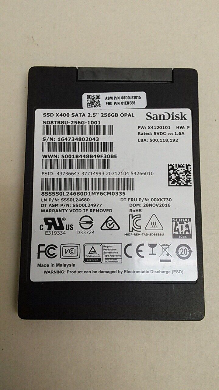 SanDisk SD8TB8U-256G X400 256 GB 2.5\