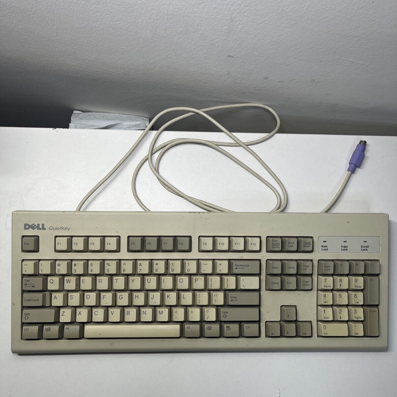 Vintage Dell QuietKey SK-8000 PS/2 Wired Keyboard