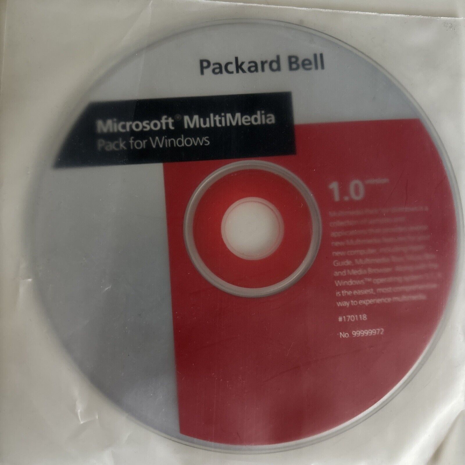 Packard Bell Microsoft MultiMedia Packet for Windows 1.0 CD-ROM Disc Only