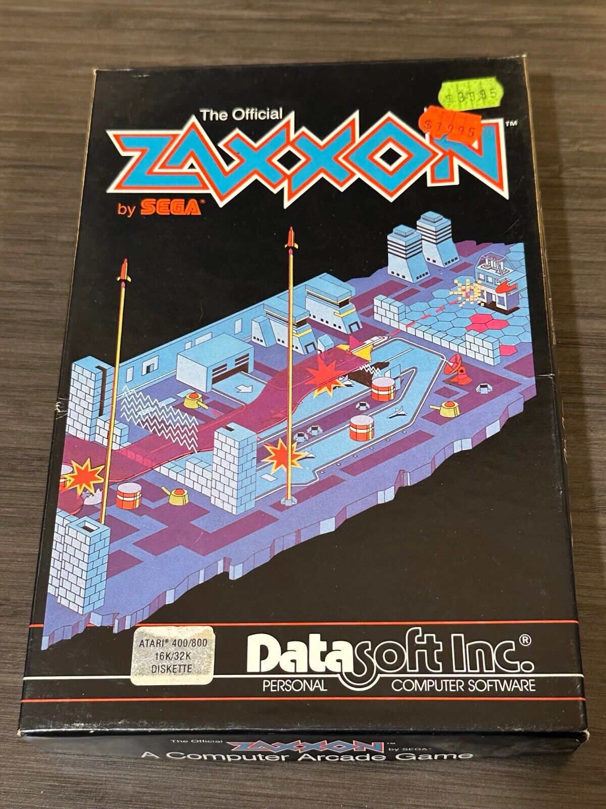 Zaxxon Datasoft disk Atari 400 800 XL XE Vintage Computer CIB boxed