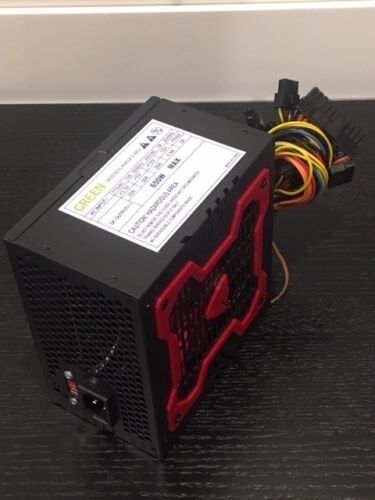 Brand NEW--Green 650w-MAX RED ATX Power Supply 20+4Pin SATA & PCIe