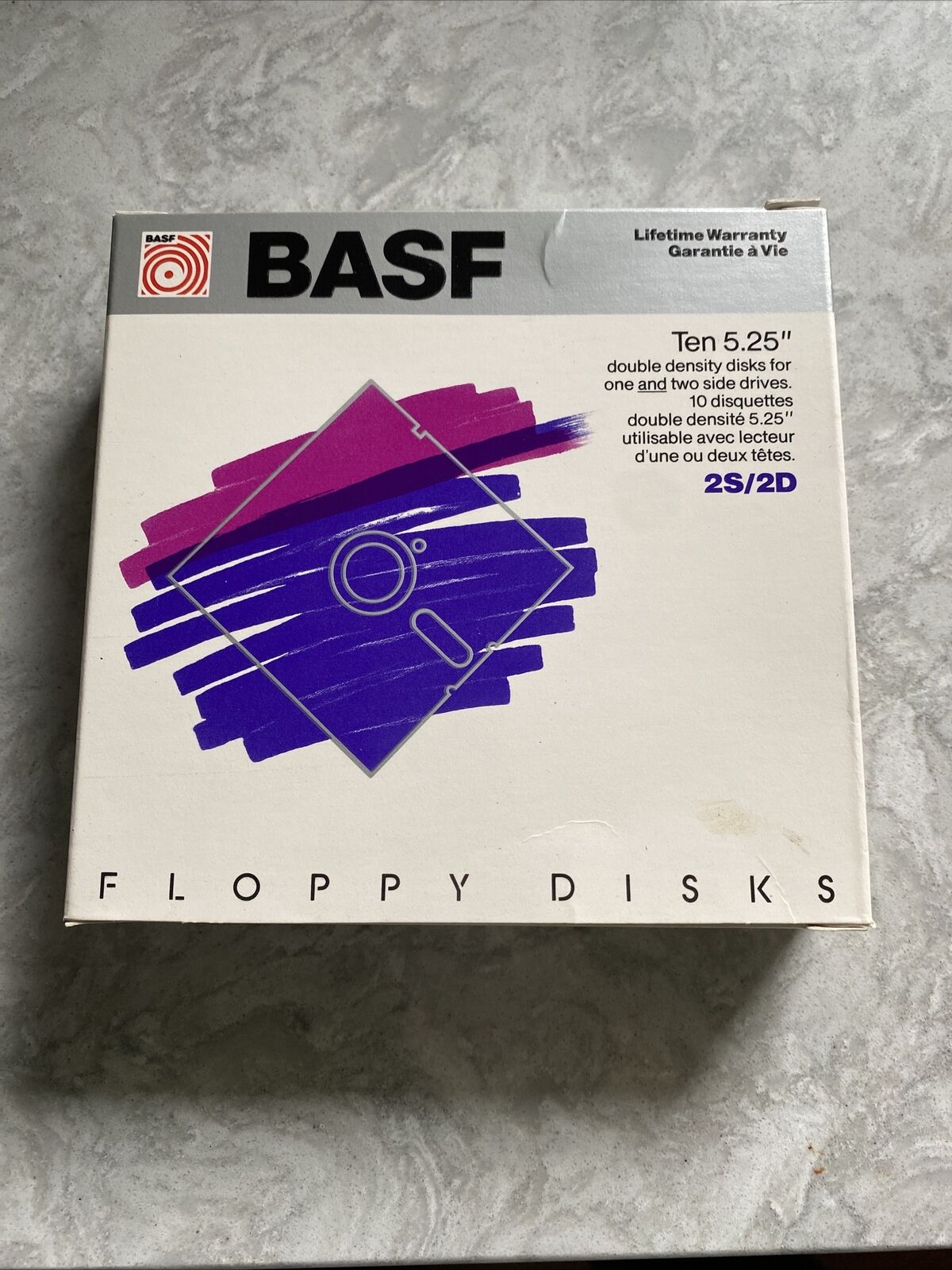 BASF FLOPPY DISKS OPEN BOX OF 10 Double Density 5.25\