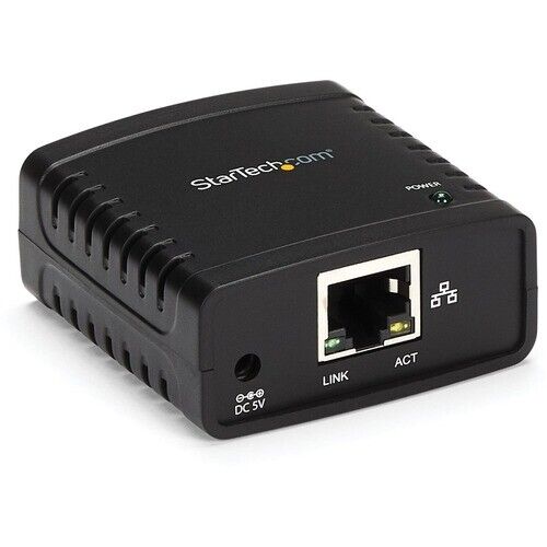 NEW Startech PM1115U2 10/100Mbps Ethernet to USB 2.0 Network LPR Print Server 10