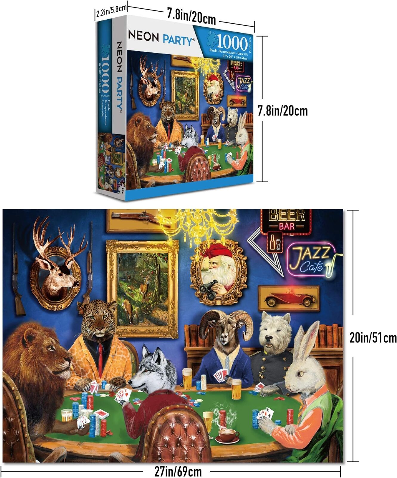 for Adults Kids 1000 Pieces Card Game PZ1000-CARD Jigsaw Puzzles for Adults Kids