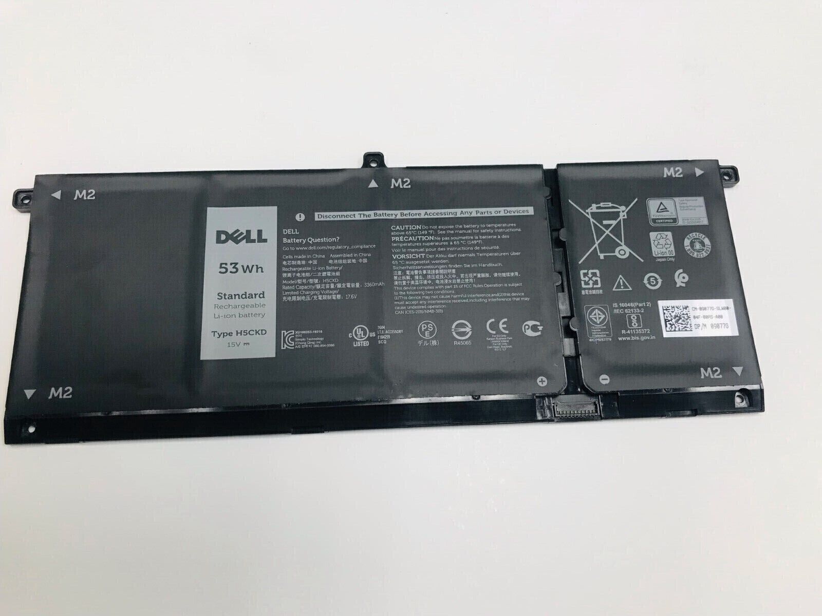 NEW 53Wh Genuine DELL H5CKD TXD03 Battery Inspiron 5406 7405 7306 7500 2-in-1