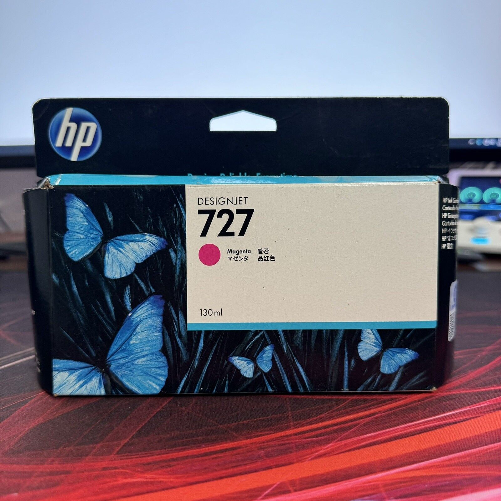 Genuine HP 727 Magenta 130ml B3P20A DesignJet T1500 T920 T2500 (Retail Box)