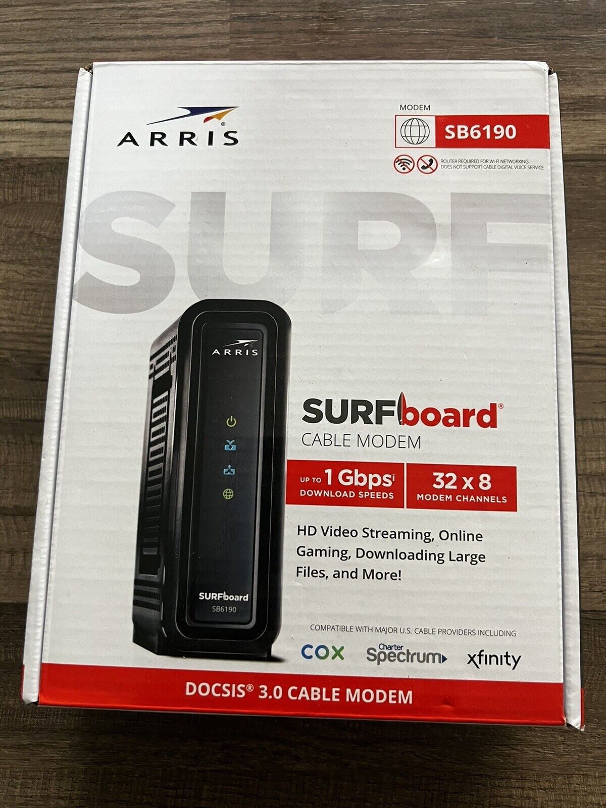 ARRIS Motorola SURFboard SB6190 Cable Modem DOCSIS 3.02/ Y