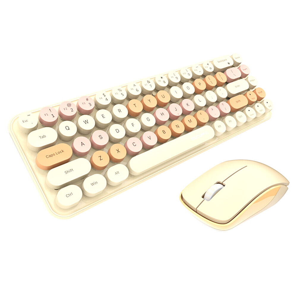 2.4G  Keyboard  Combo 68 Keys Retro Round Keyboard C2P8