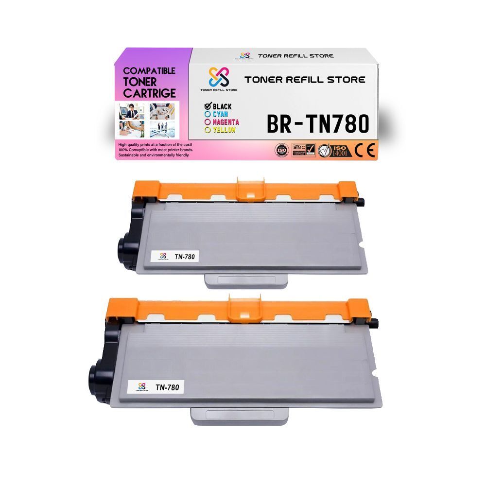 2Pk TRS TN780 Black High Yield Compatible for Brother HL6180DW Toner Cartridge