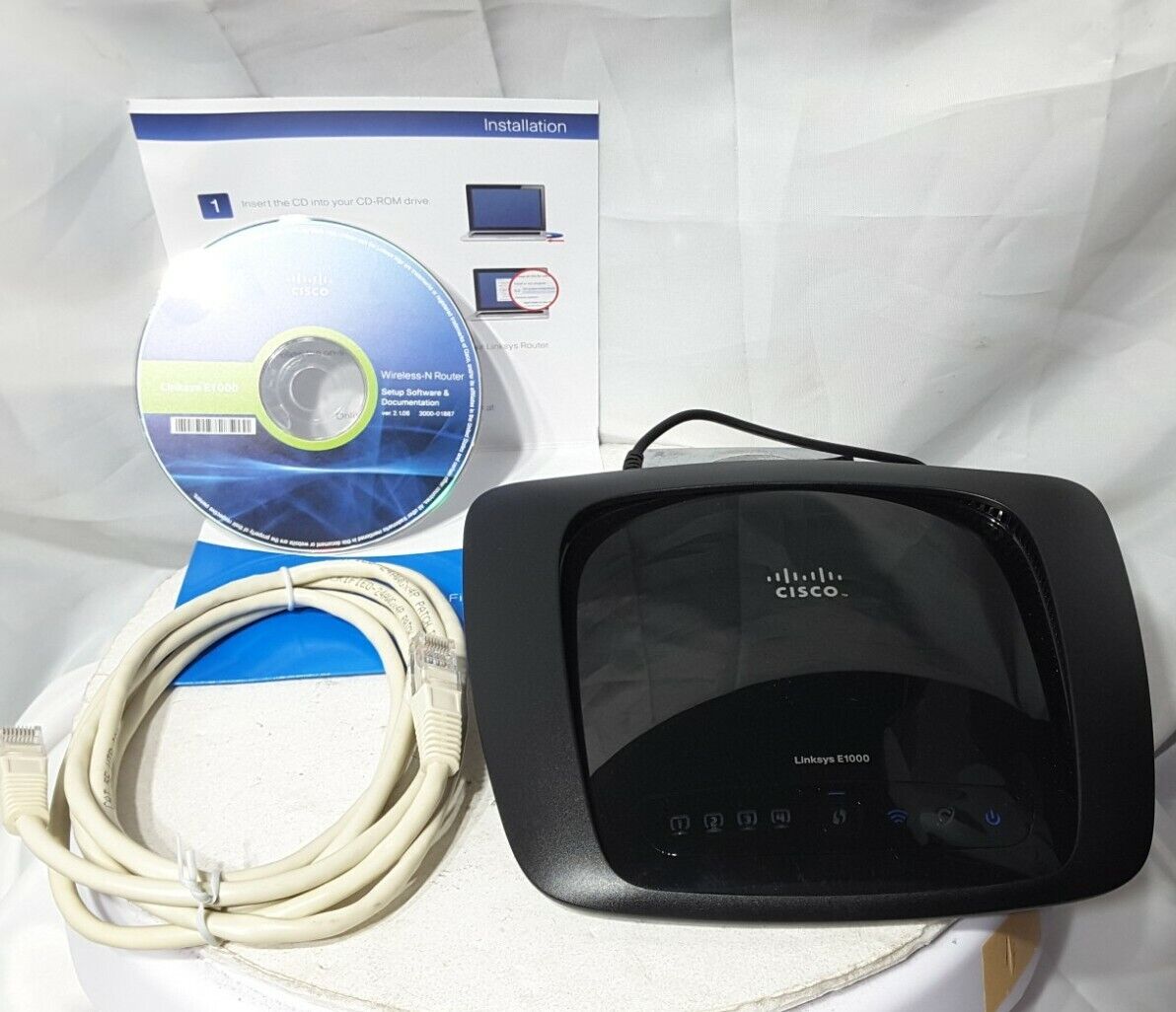 Cisco Linksys E1000 v2 Wireless N Router 300 Mbps 4-Port Fast Ethernet-WORKING T