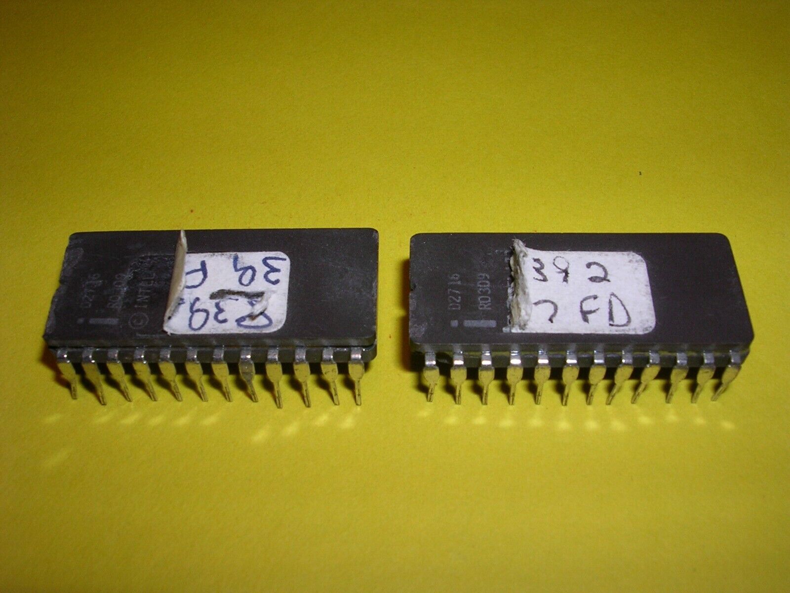 Two (2) Intel D2716 (2716, C2716) 16K-Bit (2048 x 8) EPROM Chips