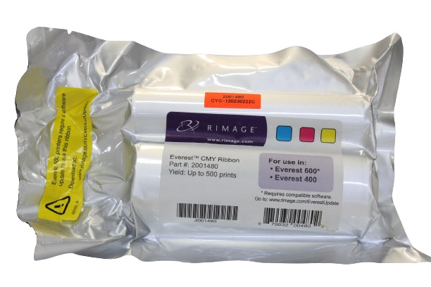 Rimage Everest 400 600 CMY Ribbon 2001480 Genuine Sealed Package 500 Prints