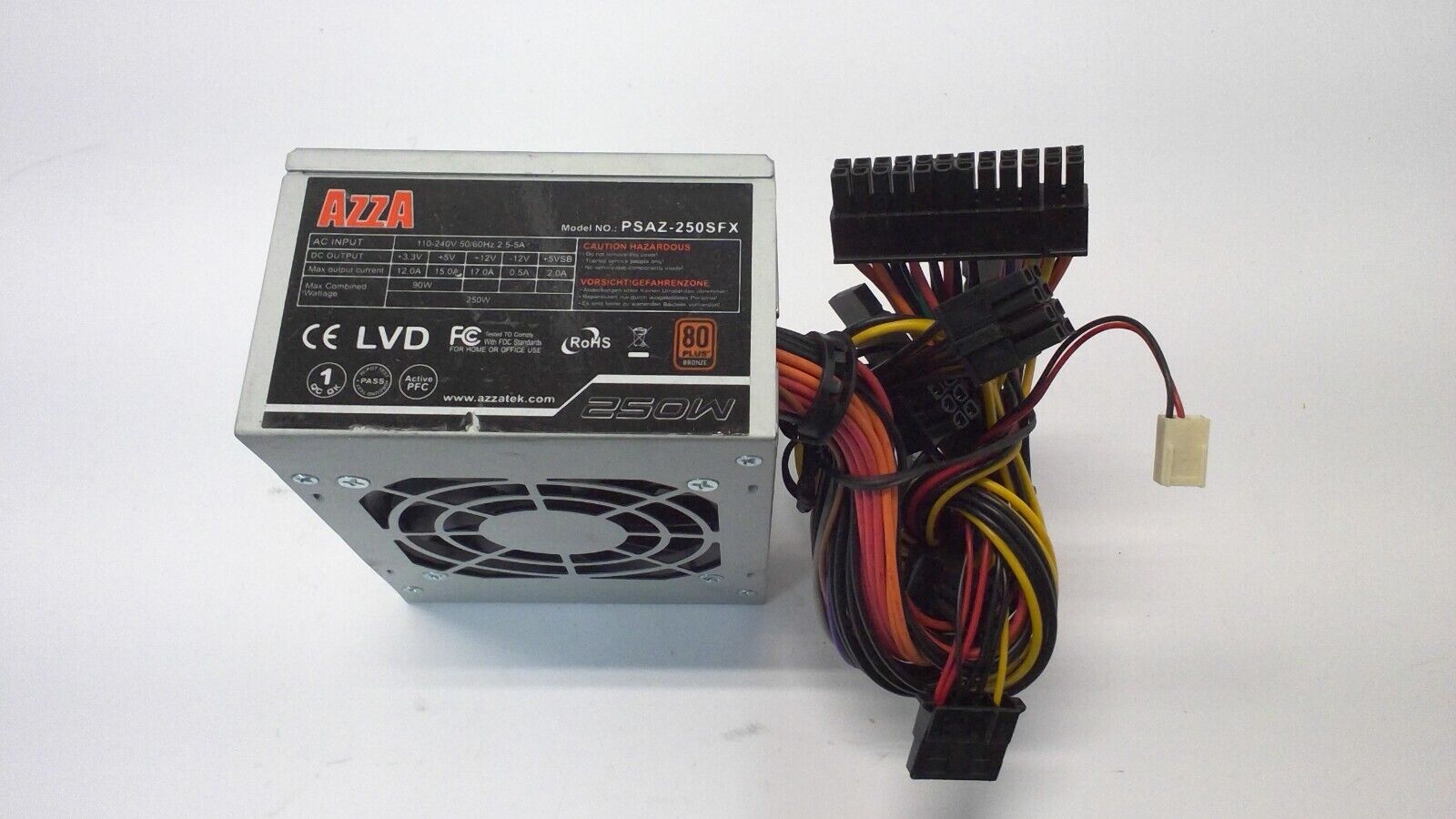 AZZA SFX / Micro-ATX 250w 80+ Bronze Power Supply PSAZ-250SFX