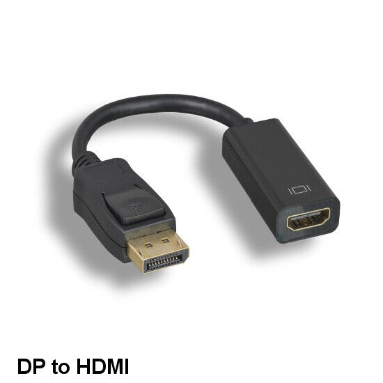 KNTK DisplayPort 1.2 Male to HDMI 1.3 Female Adapter Cord w/ Latch 1080P HDTV