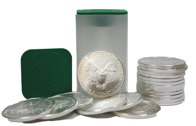 Roll of 20 Silver American Eagle 1oz .999 US Mint American Eagles $1 BU Coins