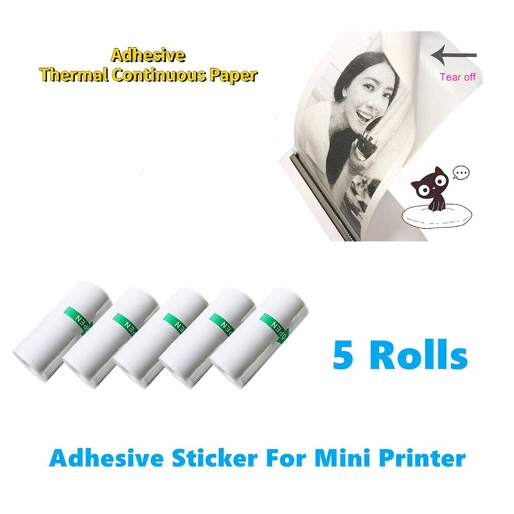 Mini Pocket Thermal Printer Wireless Bluetooth Photo Sticker Paper Inkless Print